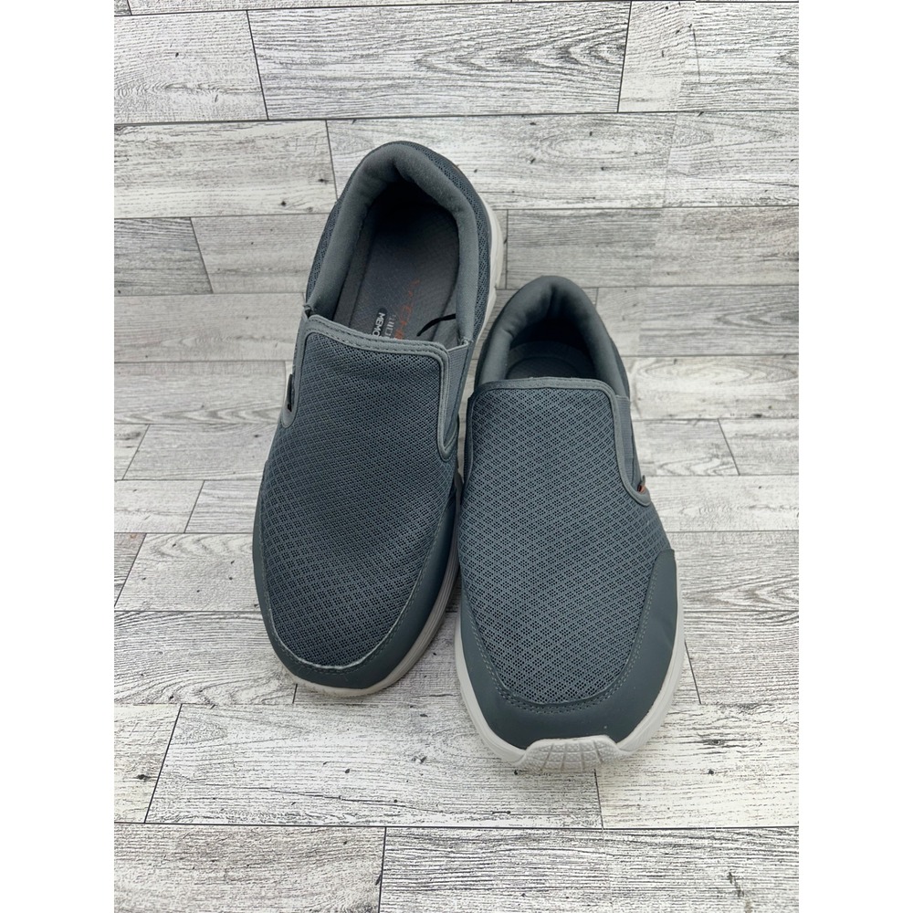 Skechers Mens Slip On Shoes Extra Wide Fit Memory Foam Gray Sz‎ 8.5